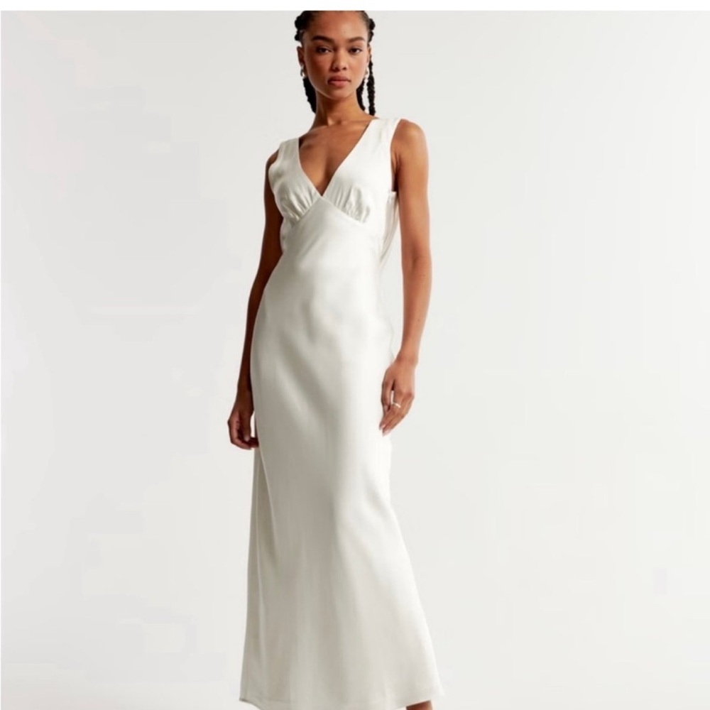 Abercrombie & Fitch Plunge Cowl Back Maxi Dress